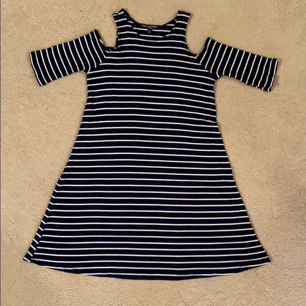 One ❤️clothing blue & white stripe dress small